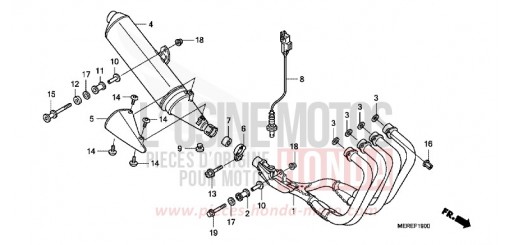 SILENCIEUX D'ECHAPPEMENT CBF600NA9 de 2009
